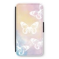 White butterfly: iPhone 11 Pro Max Flip Hoesje