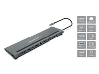 Conceptronic DONN17G laptop dock & poortreplicator Bedraad USB 3.2 Gen 1 (3.1 Gen 1) Type-C Grijs