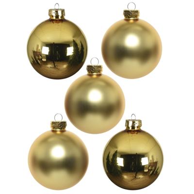 Kerstballen set - 10x stuks - goud - glas - 6 cm - glans/mat - kerstversiering Kerstballen set - 10x stuks - goud - glas - 6 cm - glans/mat - kerstversiering