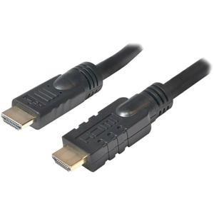 LogiLink CHA0030 HDMI-kabel HDMI Aansluitkabel HDMI-A-stekker, HDMI-A-stekker 30.00 m Zwart Vergulde steekcontacten