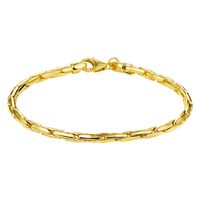 Armband Zilgold Cardanoschakel geelgoud-zilveren kern 3 mm 19 cm