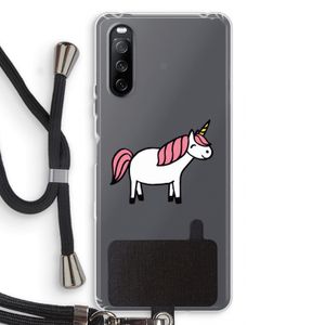 Eenhoorn: Sony Sony Xperia 10 III Transparant Hoesje met koord