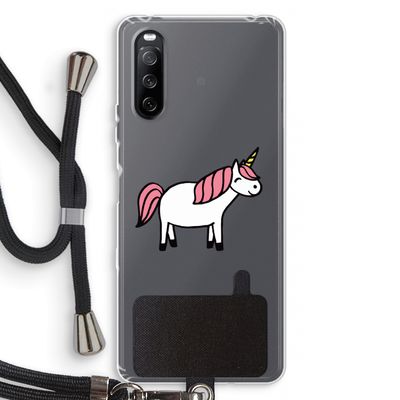 Eenhoorn: Sony Sony Xperia 10 III Transparant Hoesje met koord