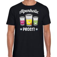 Apres ski t-shirt voor heren - Alpenholic - zwart - wintersport - prost/proost - skien/snowboarden Apres ski t-shirt voor heren - Alpenholic - zwart - wintersport - prost/proost - skien/snowboarden