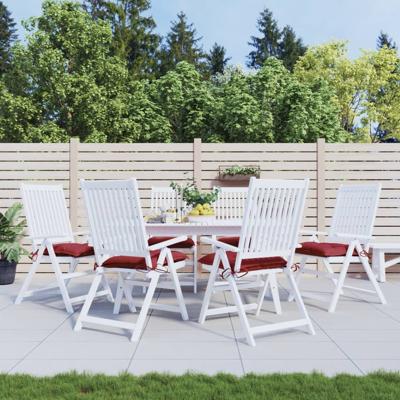 VidaXL Palletkussens 6 st 50x50x7 cm oxford stof wijnrood