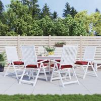 VidaXL Palletkussens 6 st 50x50x7 cm oxford stof wijnrood