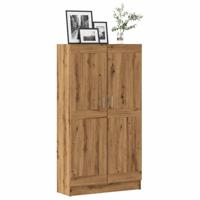Boekenkast 82,5x30,5x150 cm bewerkt hout artisanaal eikenkleur