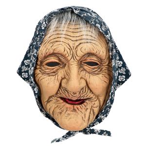 Boland Party Oude vrouw verkleedmasker - latex - volwassenen - bejaarde/Sara/Heks/oma - carnaval   -