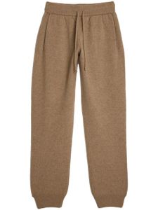 Auralee pantalon en cachemire à lien de resserrage - Marron