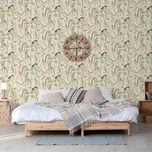 DUTCH WALLCOVERINGS DUTCH WALLCOVERINGS Behang crèmeen mintkleurig