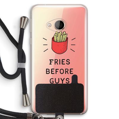 Fries before guys: HTC U Play Transparant Hoesje met koord