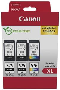 Canon inktcartridge 2 x PG-575XL + 1 x CL-576XL, 300 - 400 pagina&apos;s, OEM 5437C004, 4 kleuren