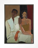 Urban Cotton Wandkleed 'Parental' 145 x 190cm in Floating Frame - black