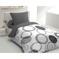 Audace MicroFiber dekbed set - 1 dekbedovertrek 140x200 cm + 1 kussensloop 63x63 cm - Lichtgrijs - Passie thuislinnen