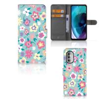 Motorola Moto G51 5G Hoesje Flower Power | Portemonnee hoesje