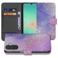 Samsung Galaxy A26 Watercolor Paars | Book Case |