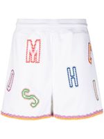 Moschino short à logo brodé - Blanc