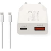 Oplader | 30 W | GaN | PD3.0 30W | Snellaad functie | 1.5 / 2.0 / 2.5 / 3.0 A | Outputs: 2 | USB-A /