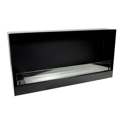 Zwart bio-ethanol haard inzetstuk (100 cm)