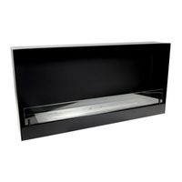 Zwart bio-ethanol haard inzetstuk (100 cm)