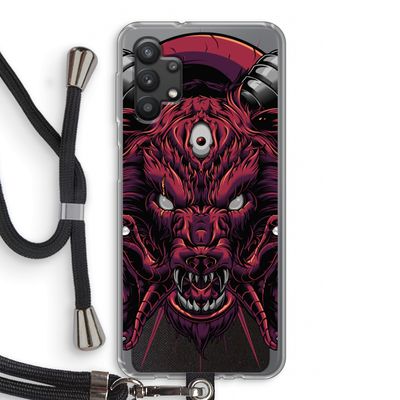 Hell Hound and Serpents: Samsung Galaxy A32 5G Transparant Hoesje met koord