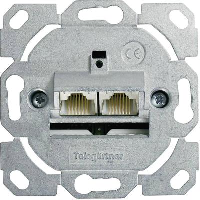 Telegärtner 100022956 Netwerkdoos Inbouw (in muur) Inzet CAT 6 2 poorten