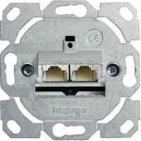 Telegärtner 100022956 Netwerkdoos Inbouw (in muur) Inzet CAT 6 2 poorten