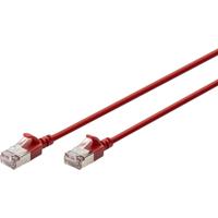 Digitus DK-1632-A-005S-R RJ45 Netwerkkabel, patchkabel CAT 6A F/FTP 0.5 m Rood Kleurcodering, Afgeschermd, Meerdradig, Met anti-kniktule 1 stuk(s)