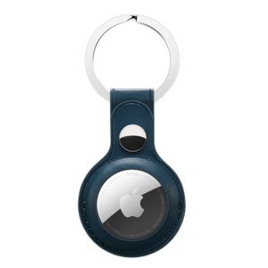 Apple AirTag PU Leren Sleutelhanger - Groen