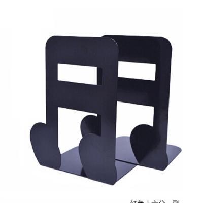 2 PC'S muzikale noot metalen boekensteunen ijzeren steun houder Desk staat voor boeken (zwart zestiende)
