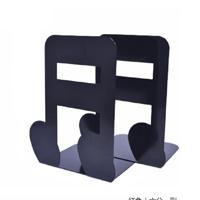 2 PC'S muzikale noot metalen boekensteunen ijzeren steun houder Desk staat voor boeken (zwart zestiende)