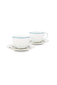 Pip Studio Jolie Set/2 Cappuccino Kop & Schotel Dots Gold