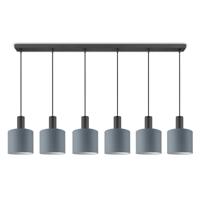 Moderne hanglamp Bling - Grijs - verlichtingspendel Xxl Beam 6L inclusief lampenkap 20/20/17cm - pendel lengte 150.5 cm - geschikt voor E27 LED lamp - Pendellamp geschikt voor woonkamer, slaapkamer, keuken