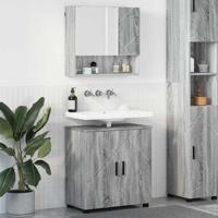 Badkamermeubelset met opslag 2 pcs Grijs sonoma 61 x 35 x 64 cm Badkamermeubelset met opslag 2 pcs Grijs sonoma 61 x 35 x 64 cm