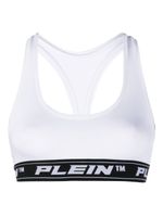 Philipp Plein brassière de sport à bande logo - Blanc - thumbnail