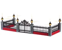 Lemax Lighted wrought iron fence 4.5v s5 - thumbnail