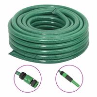 vidaXL Tuinslang met koppelingsset 0,75'' 30 m PVC groen - thumbnail