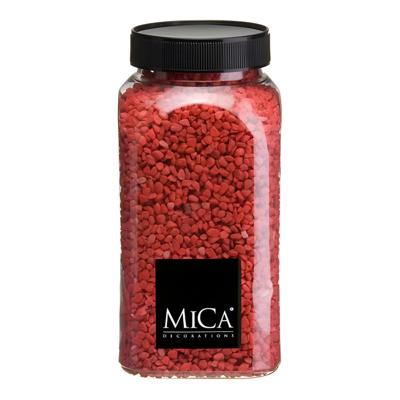 Mica Decorations decoratie stenen/granulaat - 650ml - rood - hobby steentjes