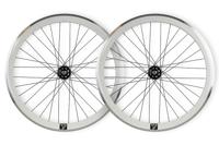 Weinmann G42 Fixed Gear Wielset - Wit-Zwart CNC Weinmann G42 Fixed Gear Wielset - Wit-Zwart CNC