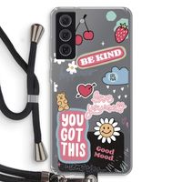 Positivity: Samsung Galaxy S21 FE Transparant Hoesje met koord