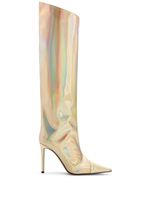 Alexandre Vauthier bottes à effet holographique 100 mm - Rose