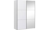 Goossens Kledingkast Easy Storage Sdk, 153 cm breed, 220 cm hoog, 1x 3 paneel glas schuifdeur li en 1x 3 paneel spiegel schuifdeur re