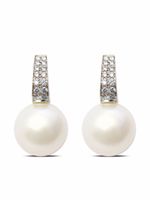 AUTORE boucles d'oreilles St Moritz en or blanc 18ct ornées de ornements et de perles - Argent