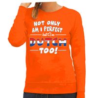 Not only perfect Dutch / Holland sweater oranje voor dames - thumbnail