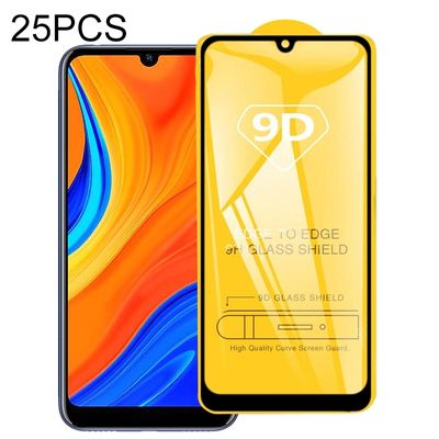Voor Huawei Y6s (2019) 25 PCS 9D Full Glue Full Screen Tempered Glass Film