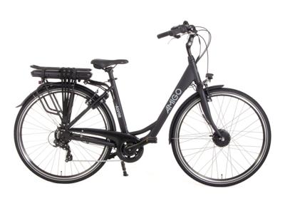 AMIGO E Alvor D1 28 Inch 50 cm Dames 7V V Brakes Matzwart