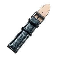 CAGARNY eenvoudige Fashion horloges Band zwart gesp lederen horlogebandje breedte: 20mm(Black)