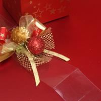 Bonbon doosjes - Chocolade doosje - Rood mat sterren banderol - 24 stuks