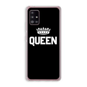 Queen zwart: Samsung Galaxy A51 5G Transparant Hoesje