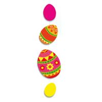 Pasen hangslinger paas eieren - 135 cm - karton - versieringen - decoratie